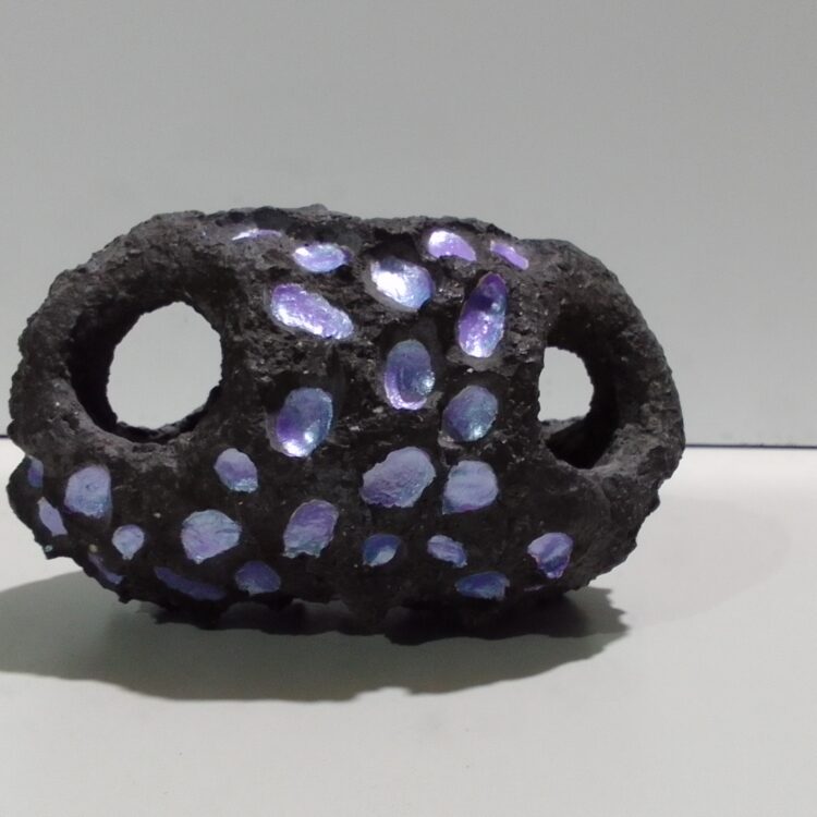 Cueva de roca modelo extended black violet dragón fénix 360°