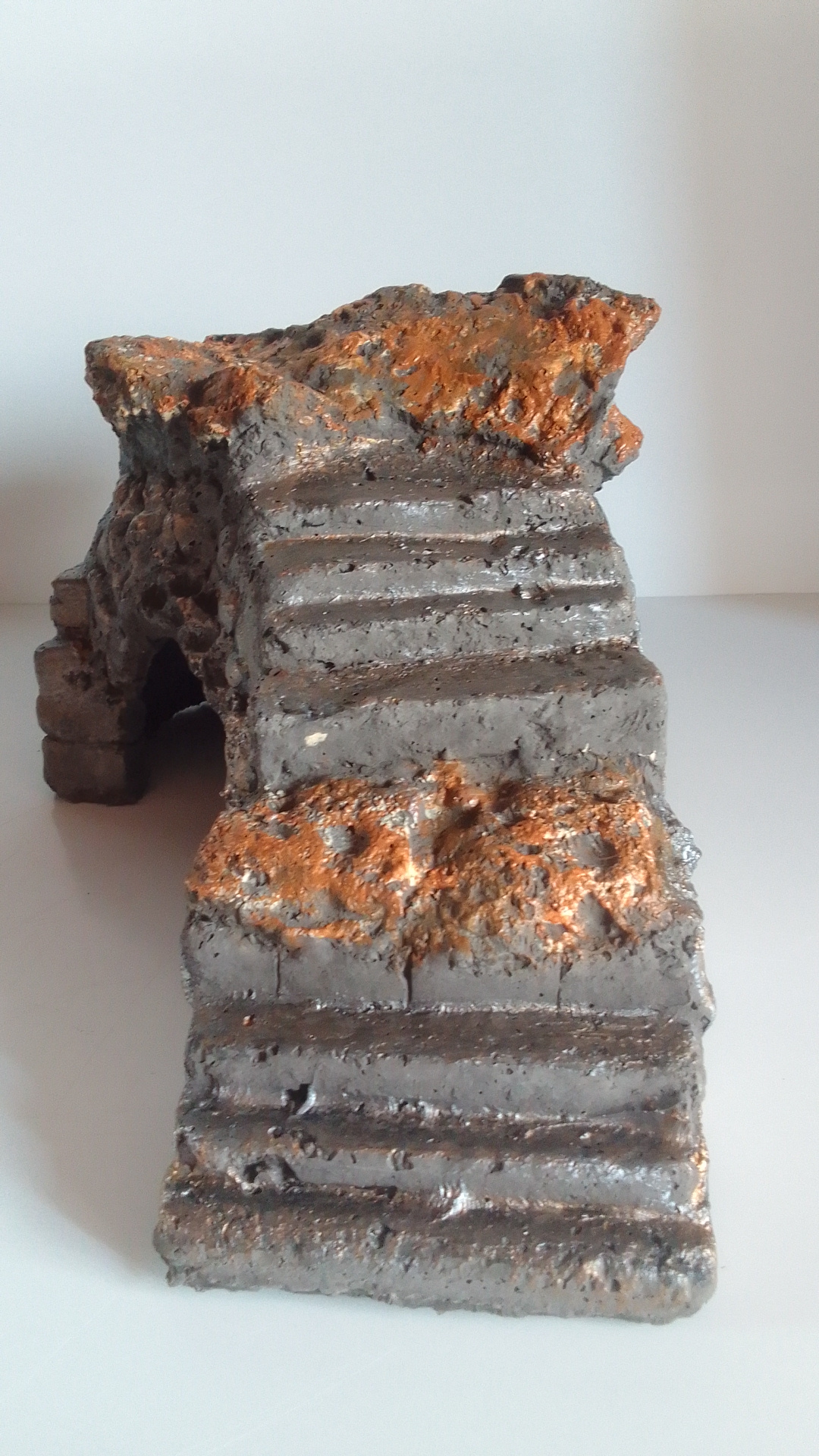 Caverna de roca rampa chinkana oro multiusos para reptiles - Imagen 4